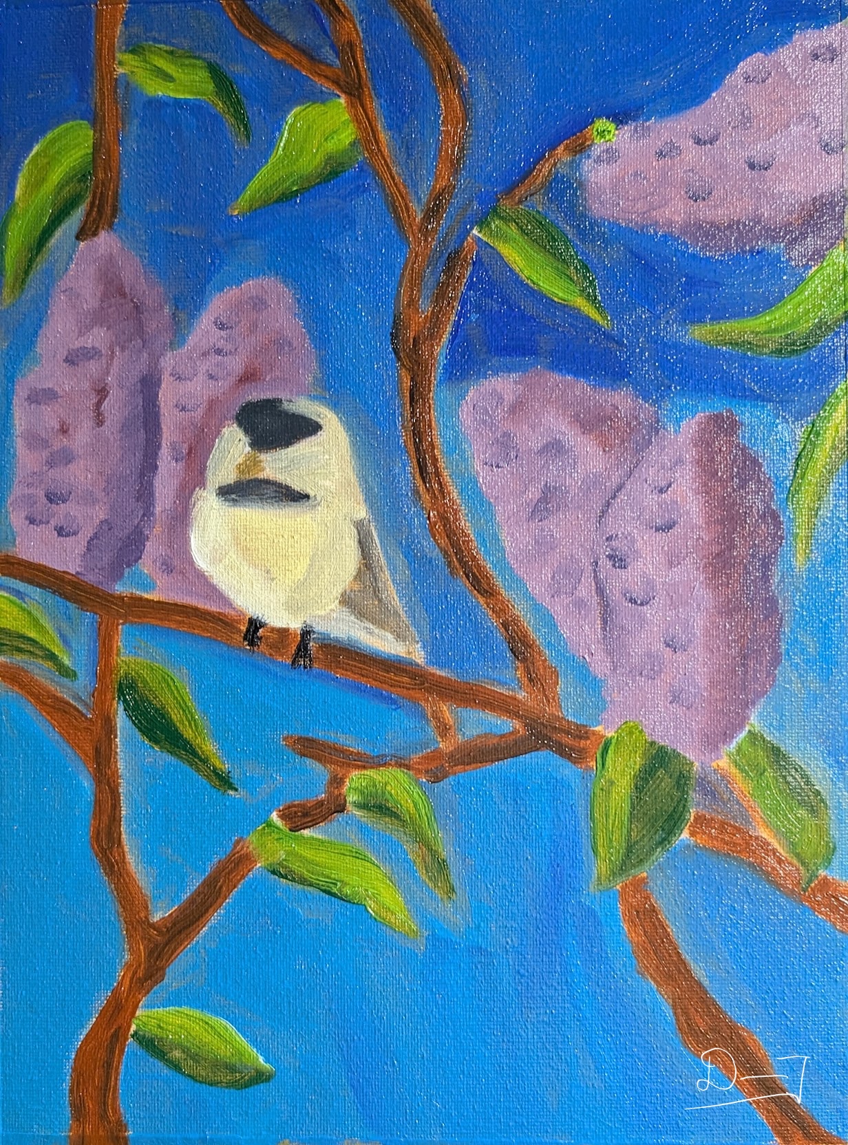 Bird Among Lilacs